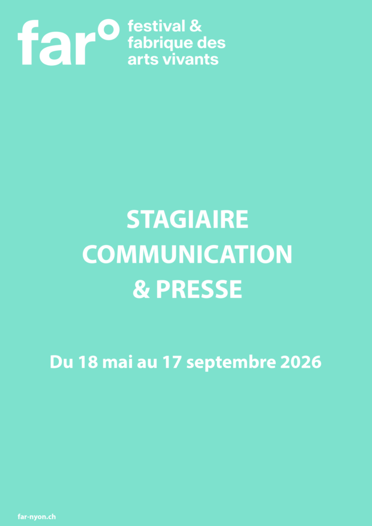 Le far° recherche 1 stagiaire communication et presse pour renforcer son équipe.